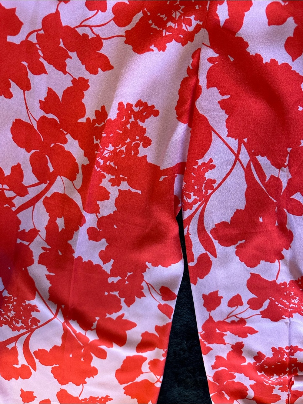 Halogen x Atlantic-Pacific Floral Wide Leg Pants Pink Red High Rise Size 4 - Picture 13 of 13